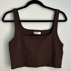 Aritzia Babaton contour brown cropped tank. Size L. Perfect condition.